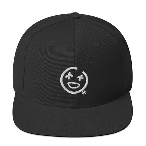 Happy Snapback - White Embroider